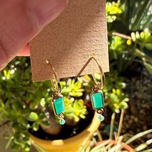 Kristin Ford Green Onyx & Emerald Drop Earrings